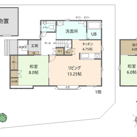 あいの里　中古一戸建 ::間取り図(1)